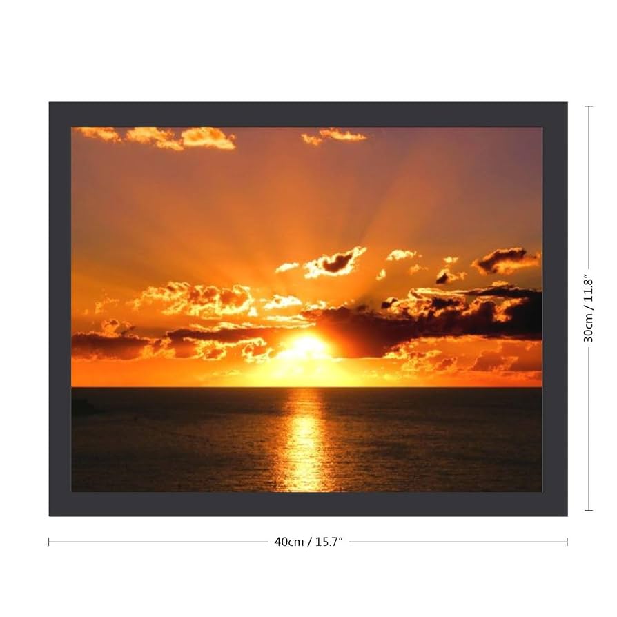 Amazon.co.jp: 海の夕日 絵画 絵 ゴッドレイ ロマンチックな風景